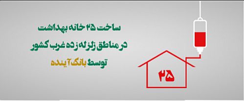 آغاز ساخت ۲۵ خانه بهداشت در مناطق زلزله‌زده استان کرمانشاه، توسط بانک آینده 